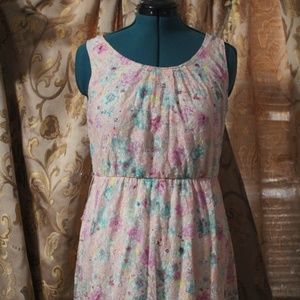 Derek Heart Juniors Floral Lace Sleeveless Dress L